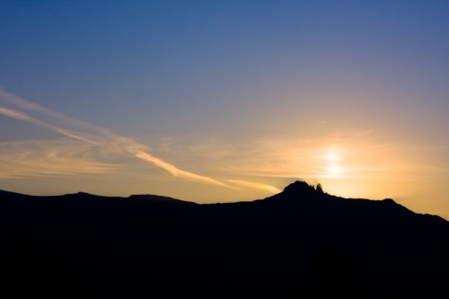 Sunset on Ceahlau-Toaca